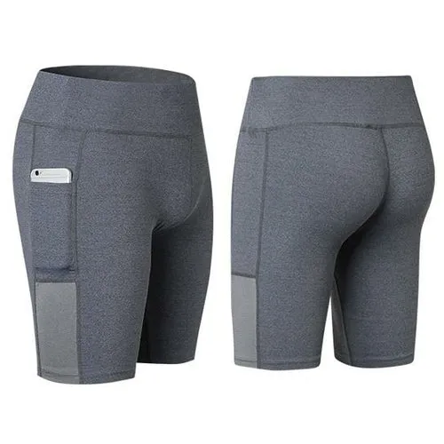 Stretchable Yoga Shorts With Pocket for All Seasons - Soft, Snug Fit in Multiple Colors