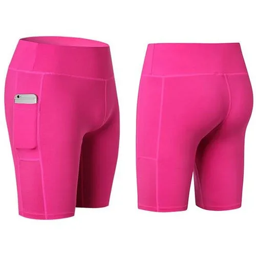 Stretchable Yoga Shorts With Pocket for All Seasons - Soft, Snug Fit in Multiple Colors