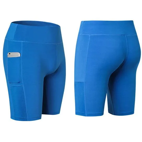 Stretchable Yoga Shorts With Pocket for All Seasons - Soft, Snug Fit in Multiple Colors