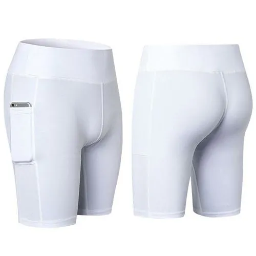 Stretchable Yoga Shorts With Pocket for All Seasons - Soft, Snug Fit in Multiple Colors