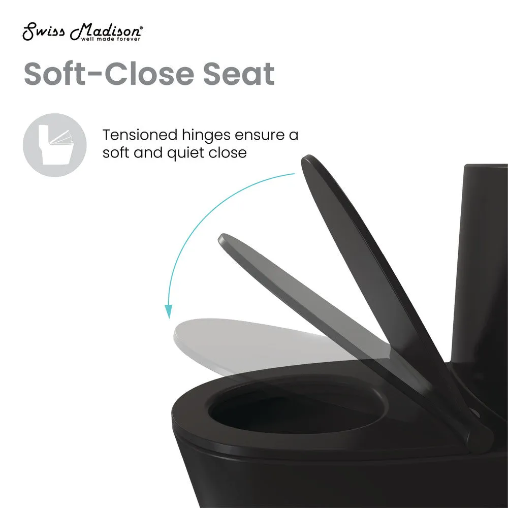 Sublime One-Piece Elongated Toilet Dual-Flush in Matte Black 1.1/1.6 gpf