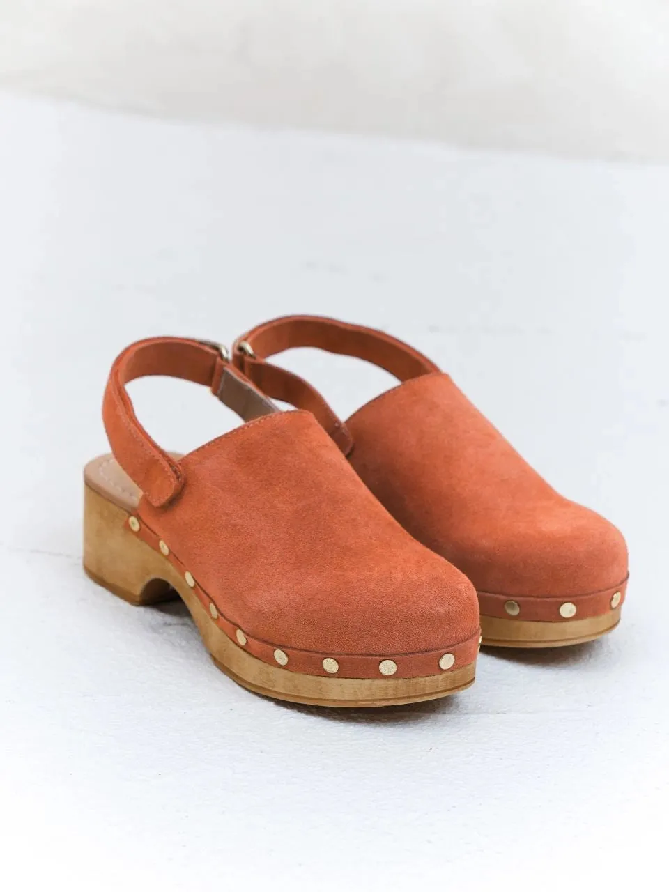 Suede Clogs - Vintage Rose