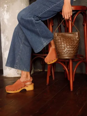 Suede Clogs - Vintage Rose