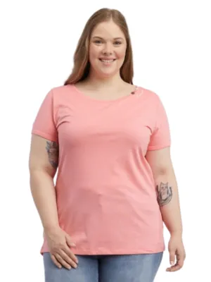 T-Shirt Florah A Gots Taille Plus - Coral