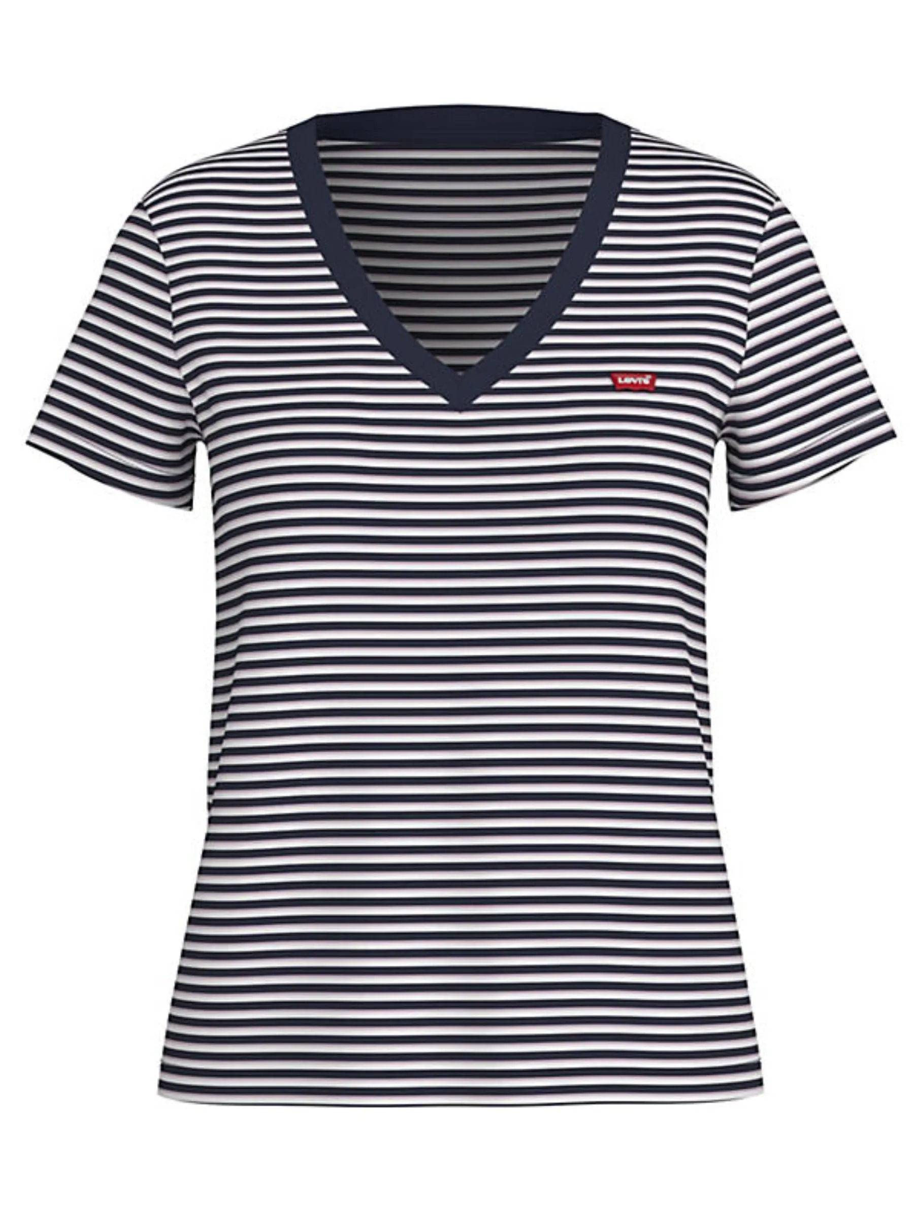 T-Shirt Perfect Taille Plus - Indigo Stripe Navy