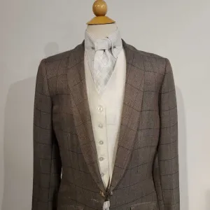 Taupe with Red and Blue Windowpane Daycoat