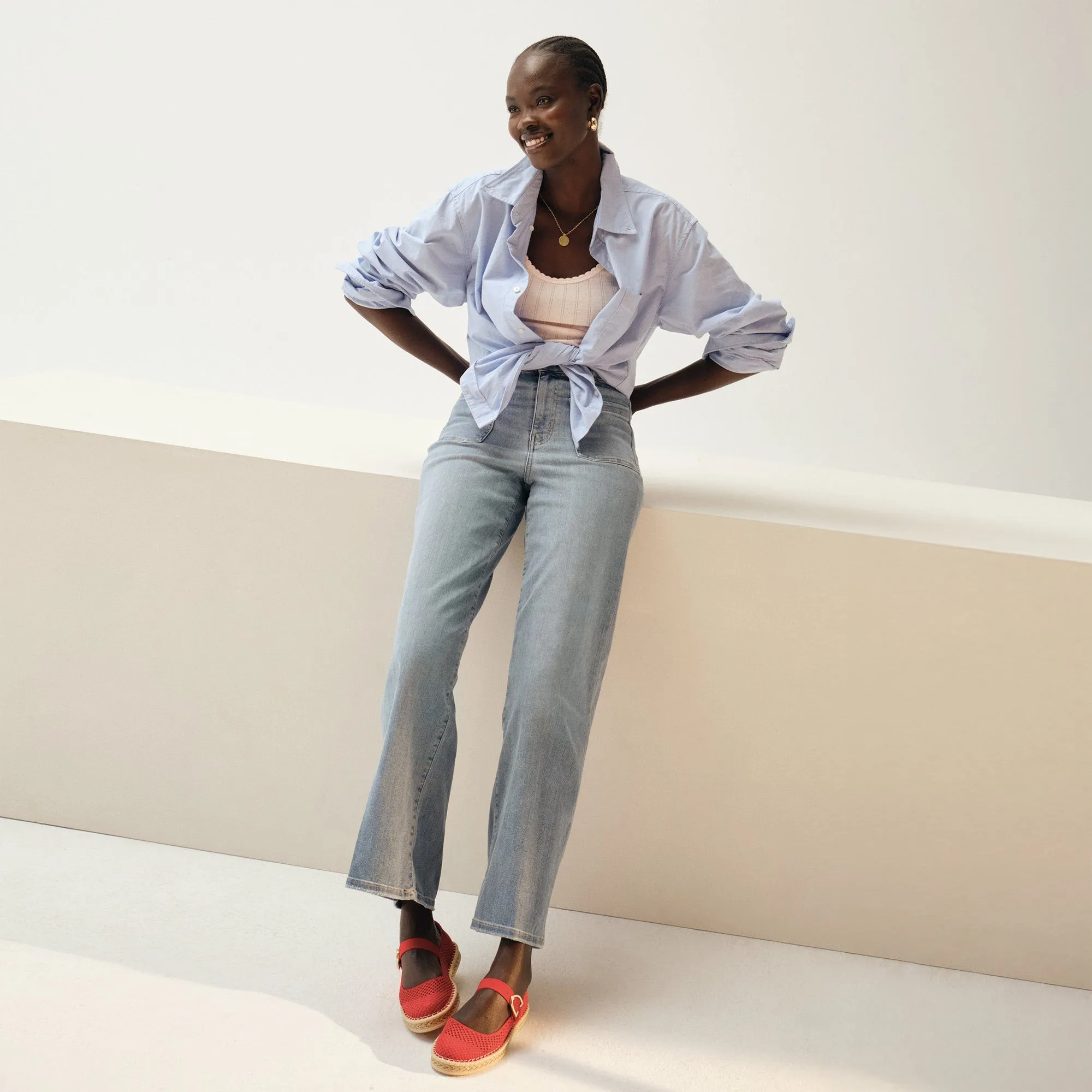 The Espadrille Mary Jane - Red Hot