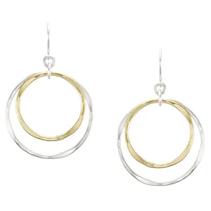 Tiered Hammered Rings Earring