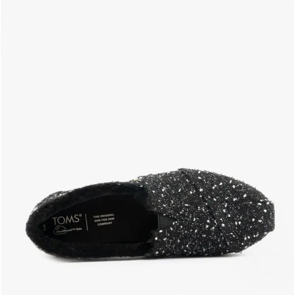 TOMS ALPARGATA Womens Boucle Espadrilles Black