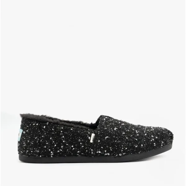 TOMS ALPARGATA Womens Boucle Espadrilles Black