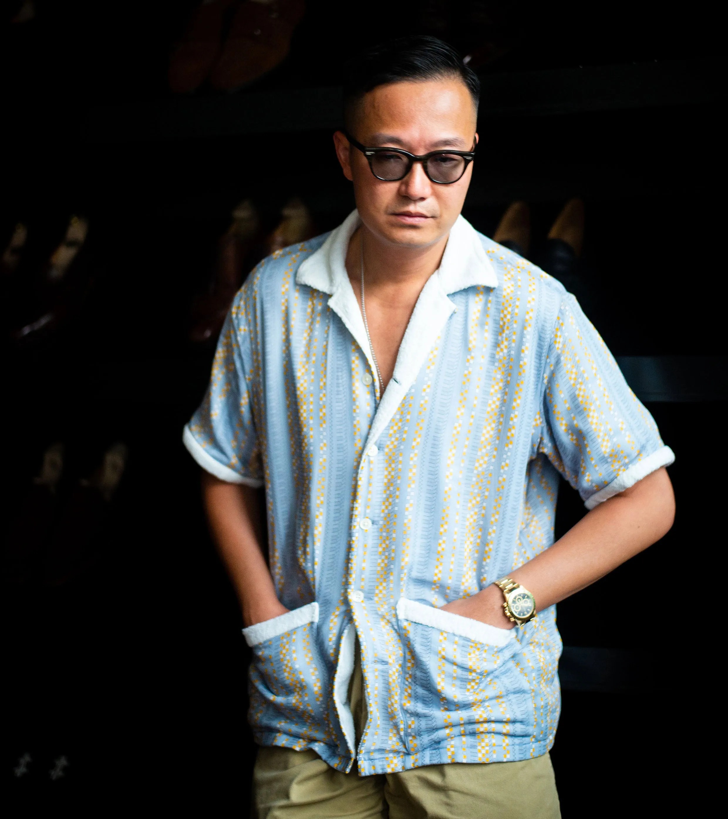 Towel Shirt Made-to-Order Blue&Yellow