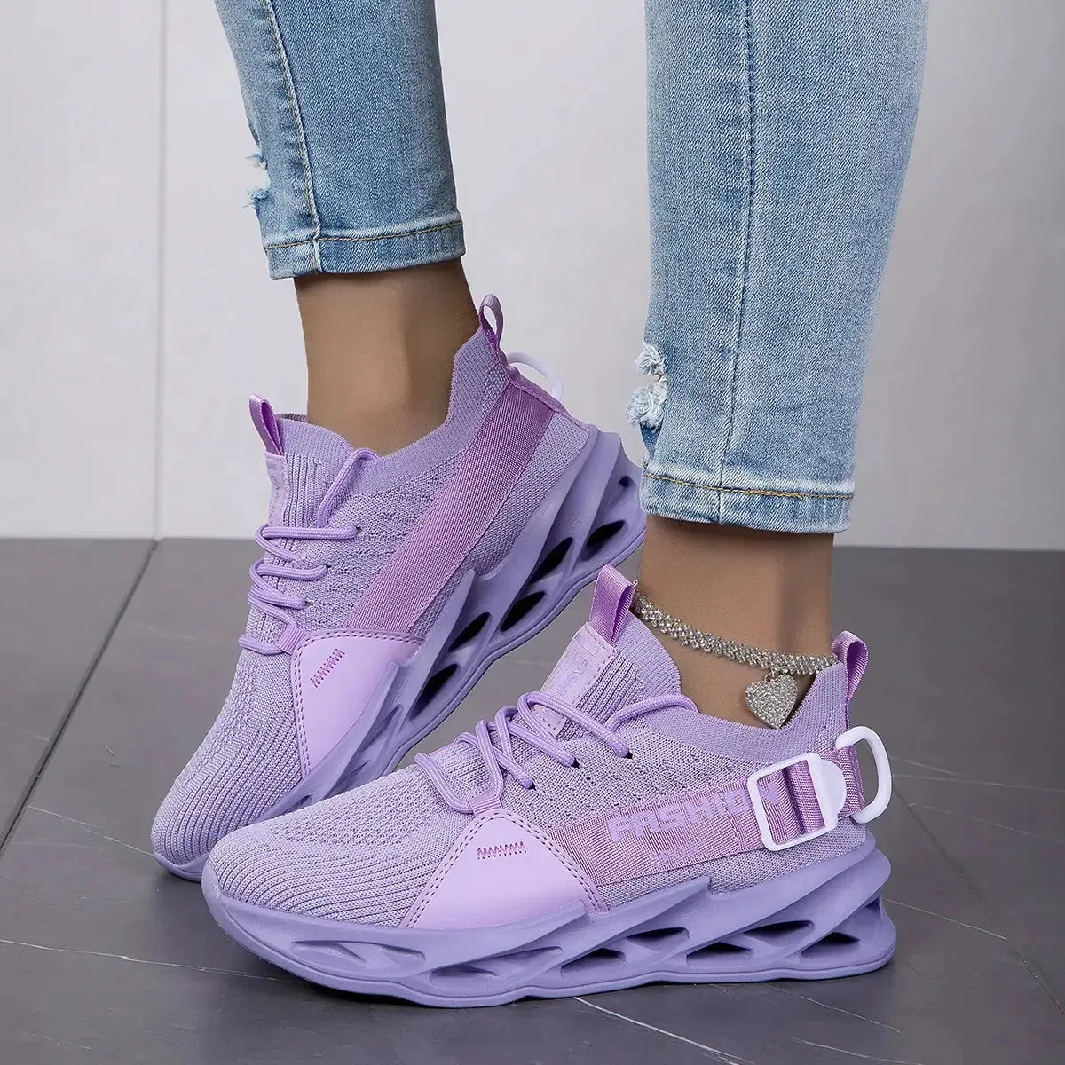 Trendy Pink Running Sneakers Shoes Women Walking Sneakers Breathable Women's Sports Shoes Lightweight Women's Sneakers Outdoor