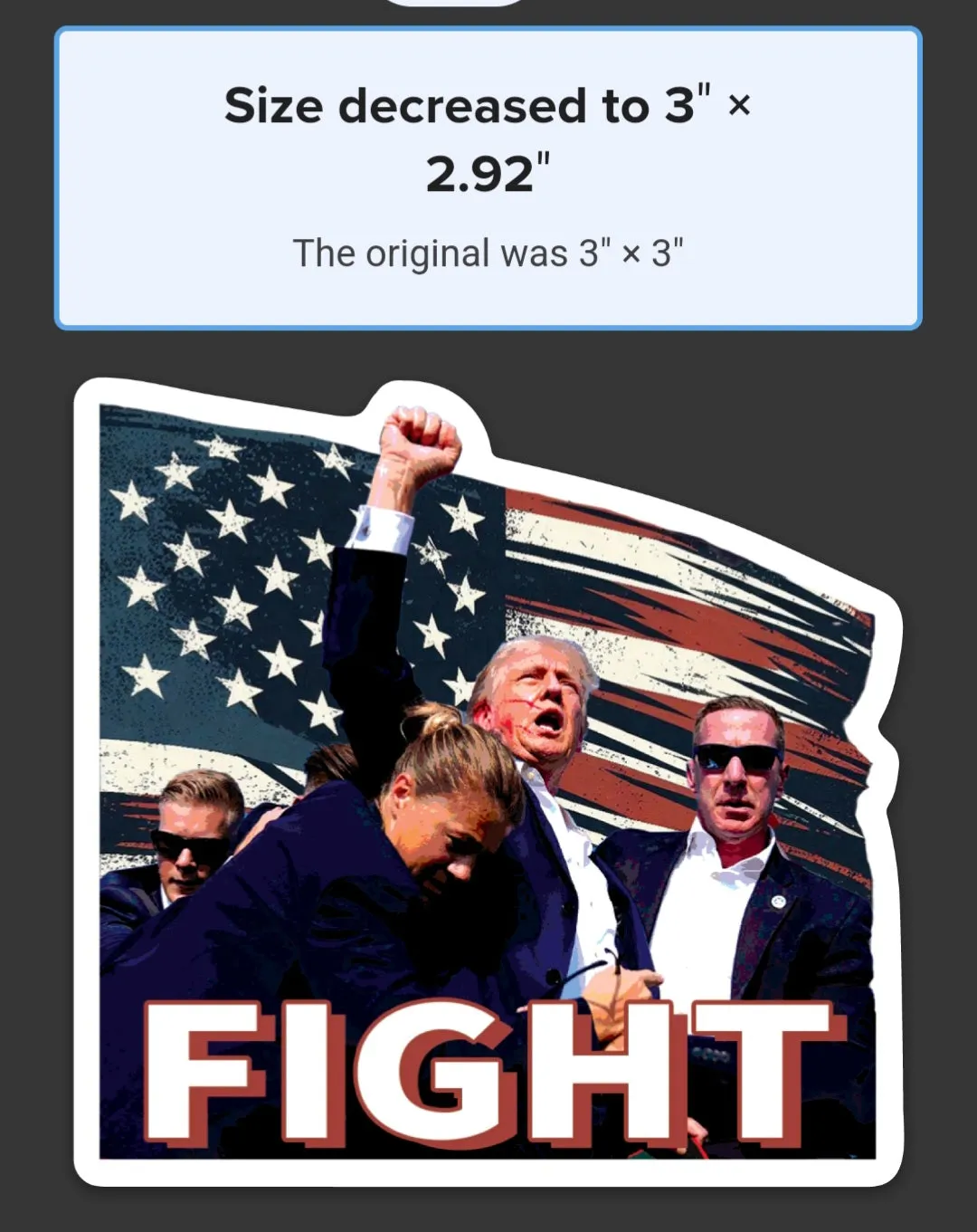 Trump Fight, Diecut Stickers
