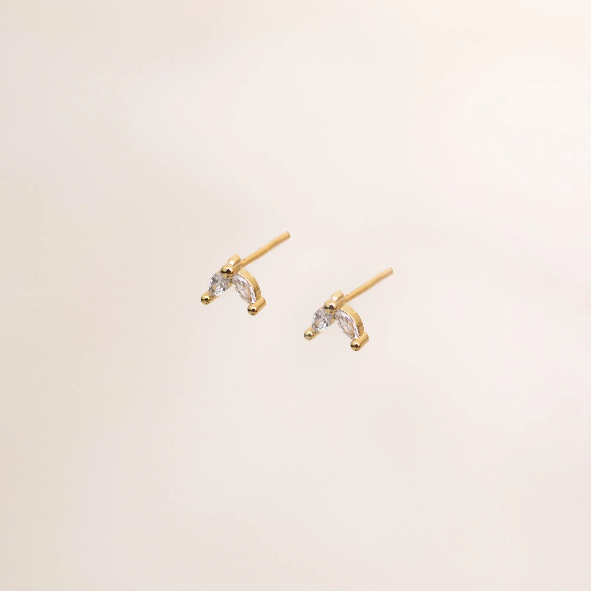 Two-Leaf Glitz Studs