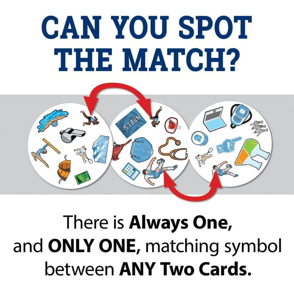 UNC Tar Heels Spot It! Card Game