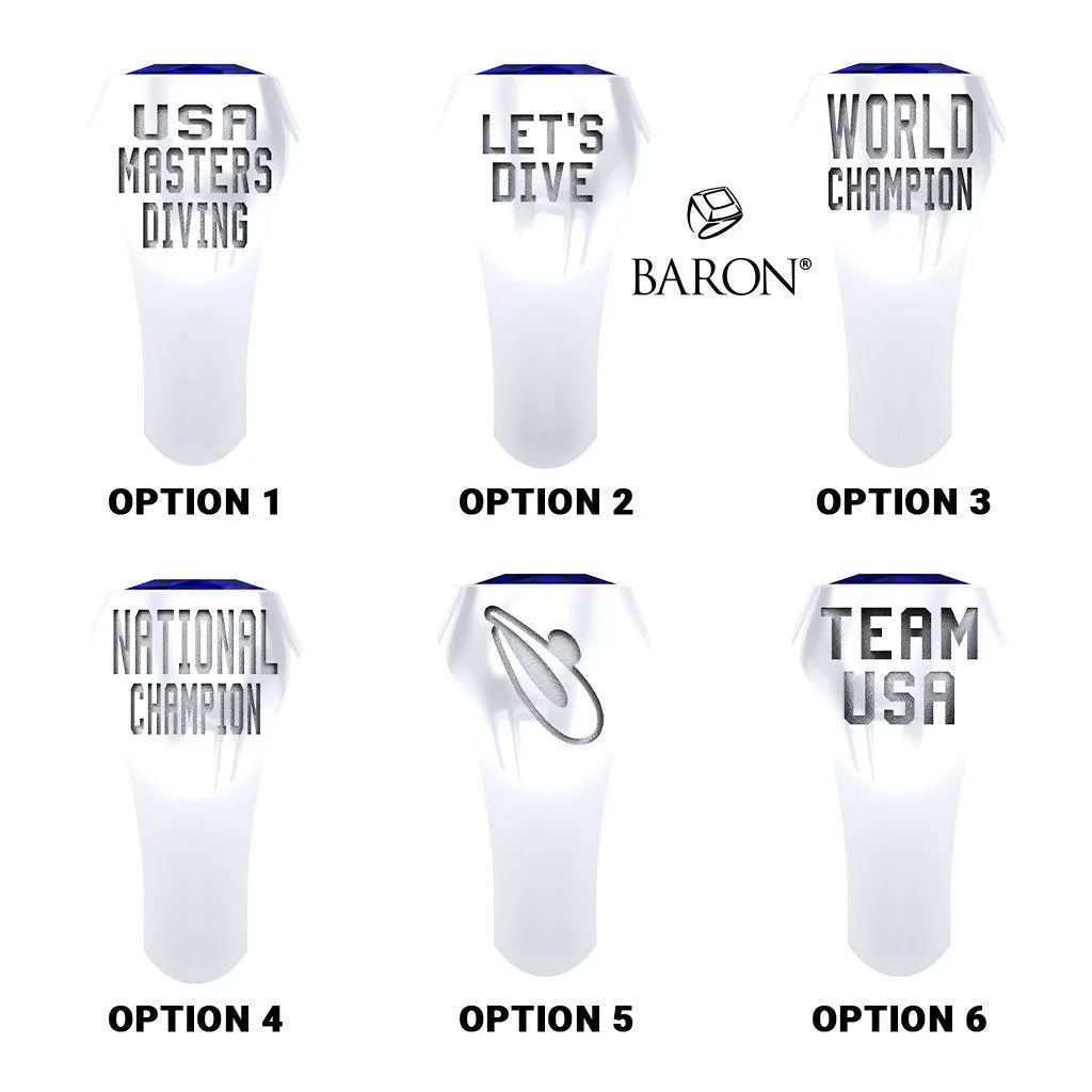 USA Masters Diving 2021 Championship Ring - Design 4.9.B