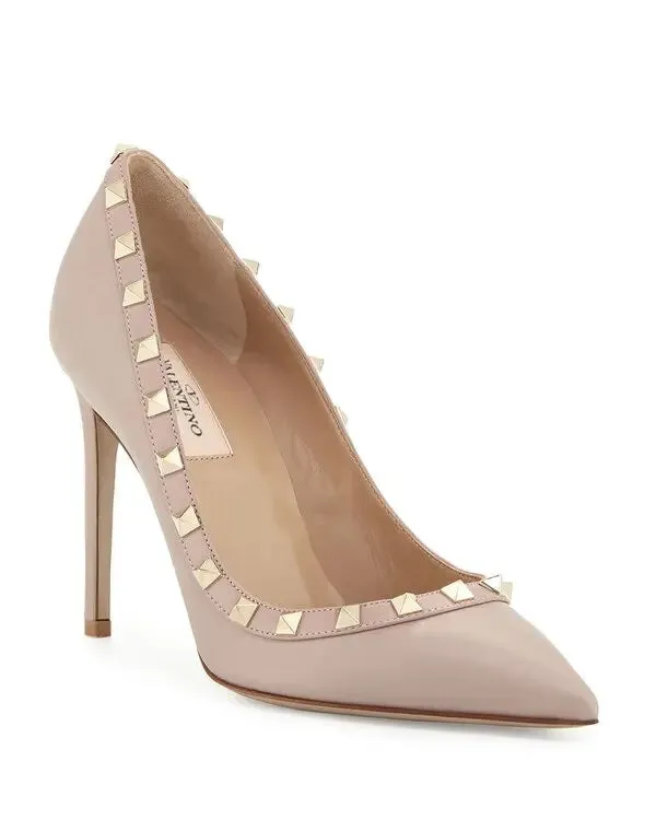 VALENTINO GARAVANI ROCKSTUD PUMPS POUDRE