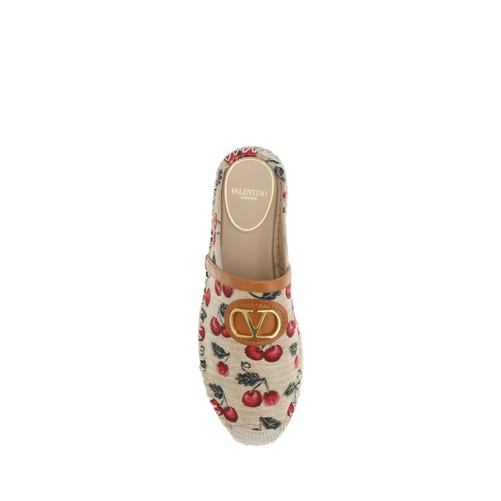 Valentino Garavani Vlogo Cherryfic Espadrilles Mules