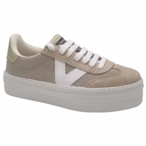 Victoria Womens Gold Lace-up Fashion Trainer - 1092174
