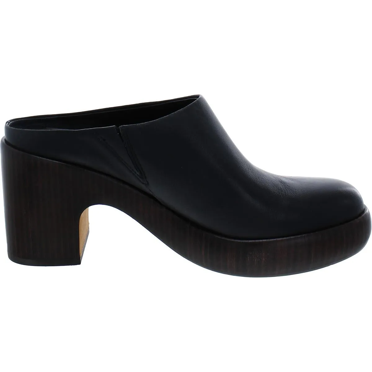 Vince Womens NAVINA CLOG Leather Slip On Clogs