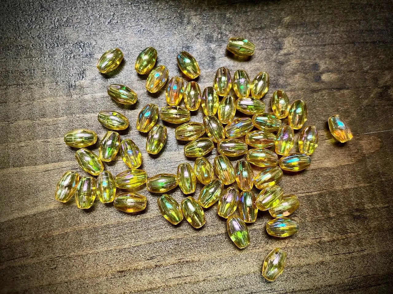 Vintage West German A/B Acrylic Rice Beads - 9mm x 6mm
