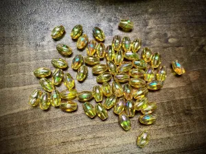 Vintage West German A/B Acrylic Rice Beads - 9mm x 6mm