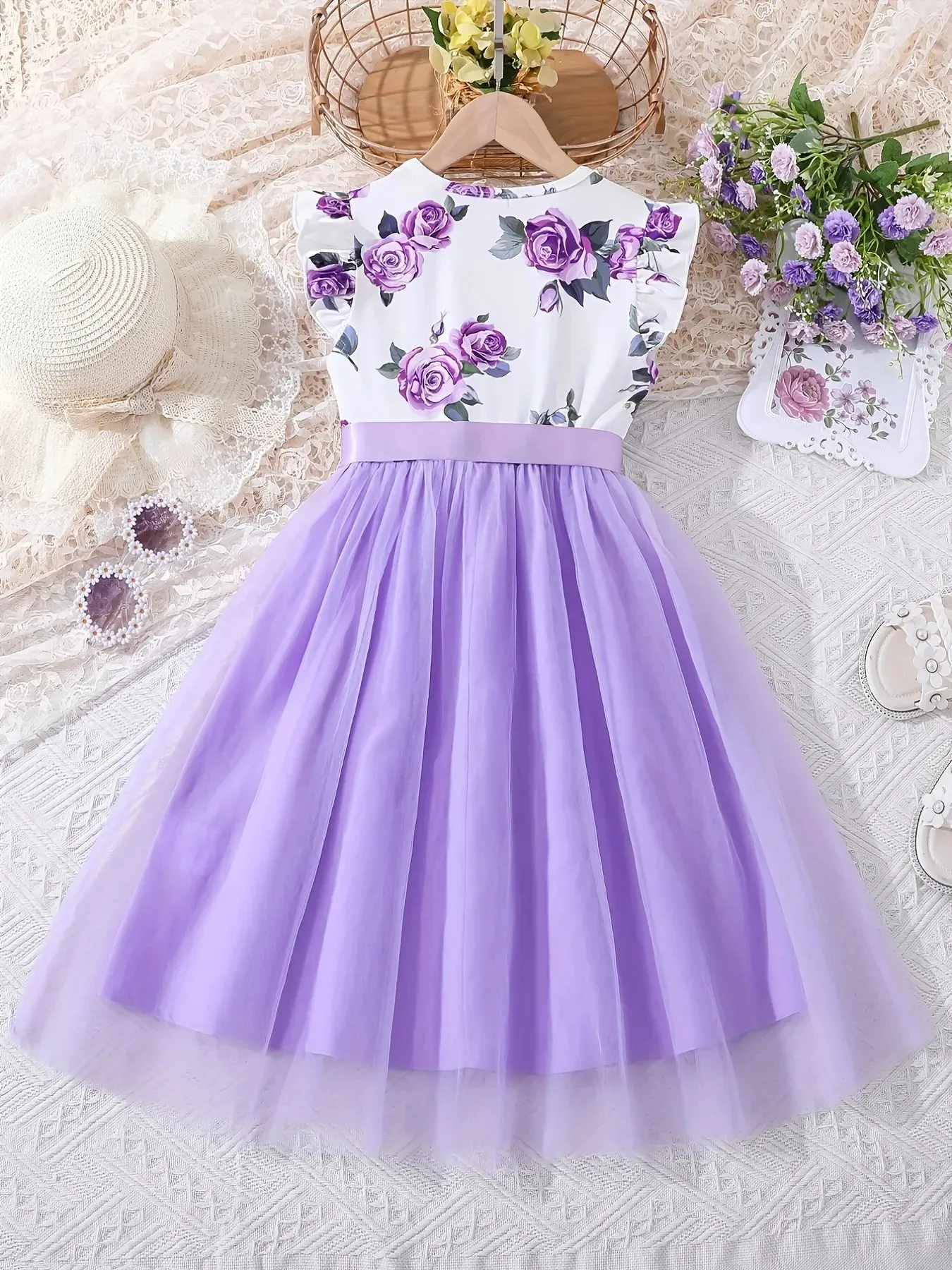Violet Floral Dress