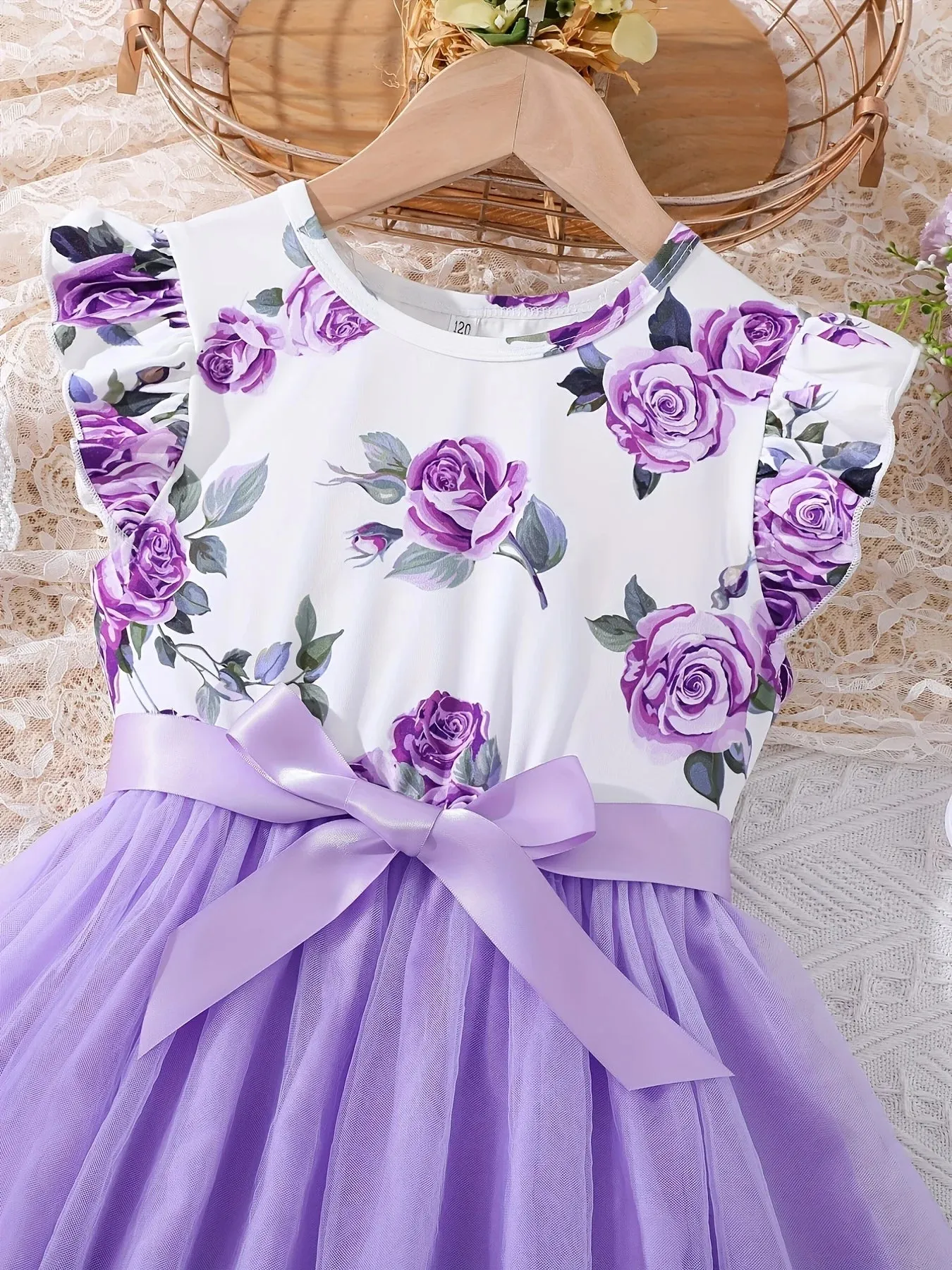 Violet Floral Dress