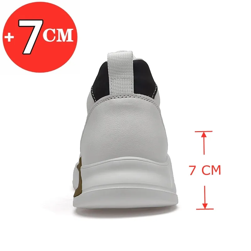 White Shoes Leisure Height Increase Insole 7cm Sport Shoes
