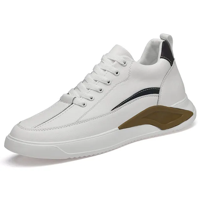 White Shoes Leisure Height Increase Insole 7cm Sport Shoes
