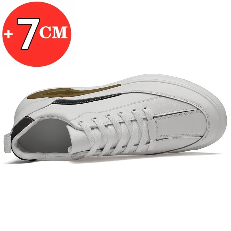 White Shoes Leisure Height Increase Insole 7cm Sport Shoes
