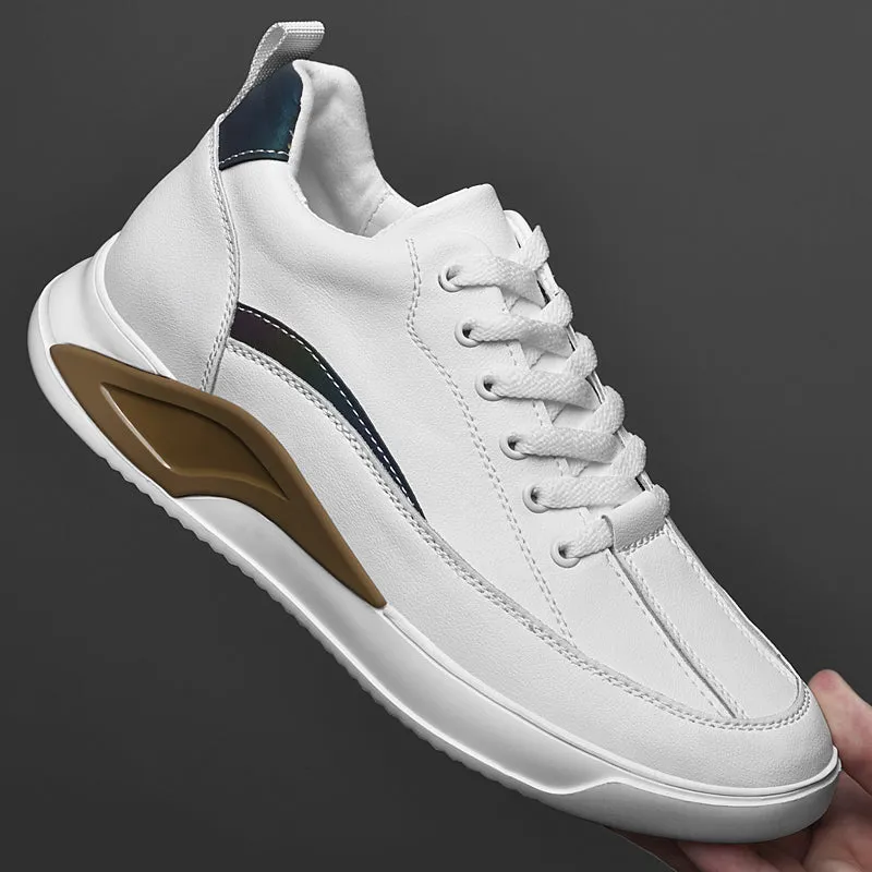 White Shoes Leisure Height Increase Insole 7cm Sport Shoes