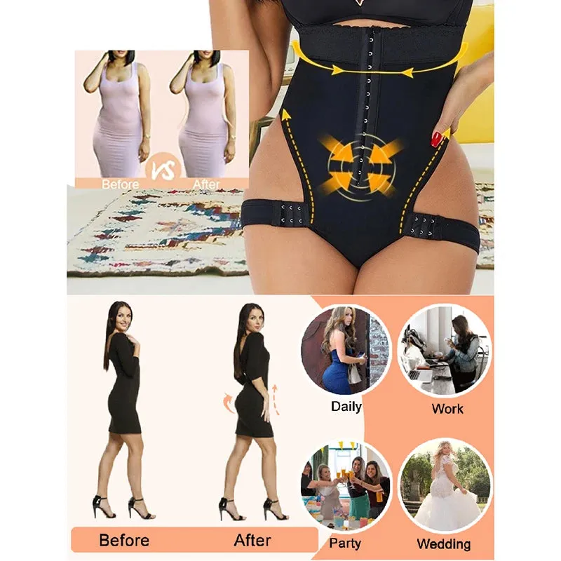 Womens Plus Size Shapewear Butt Lifter Shaping Panties High Waisted Tummy Control Body Shaper Slim Waist Trainer Corset