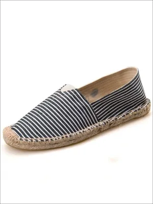 Women's Vintage Striped Espadrille Loafers (Multi Color Options) By Liv and Mia